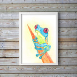 watercolor frog art, watercolour frog, watercolour frog paintings, watercolour frog art, frog wall art print