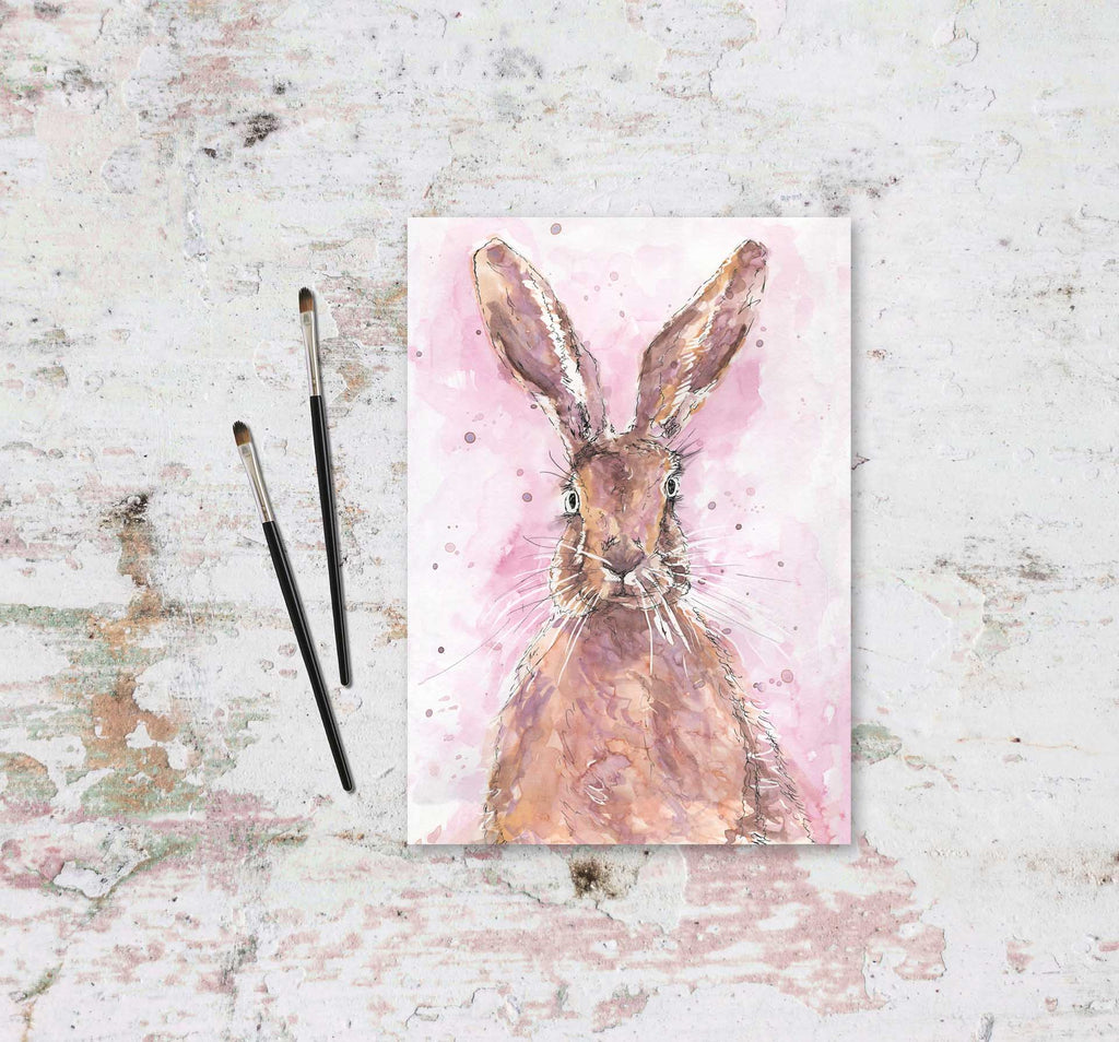 hare art print, hare art uk, hare pictures, hare print, rabbit watercolour, rabbit painting, rabbit art, rabbit pictures