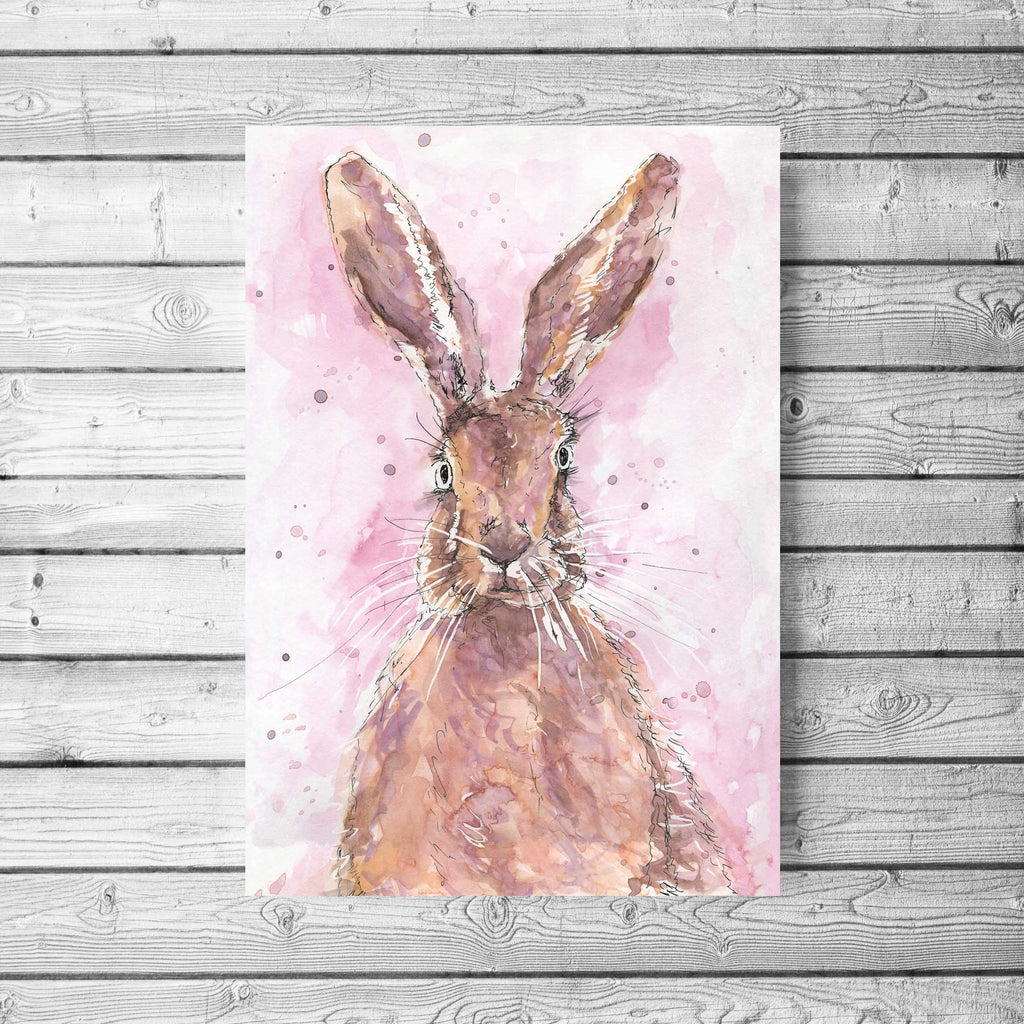 rabbit watercolour illustration, rabbit watercolour artwork, rabbit painting, uk watercolour artists, uk watercolour