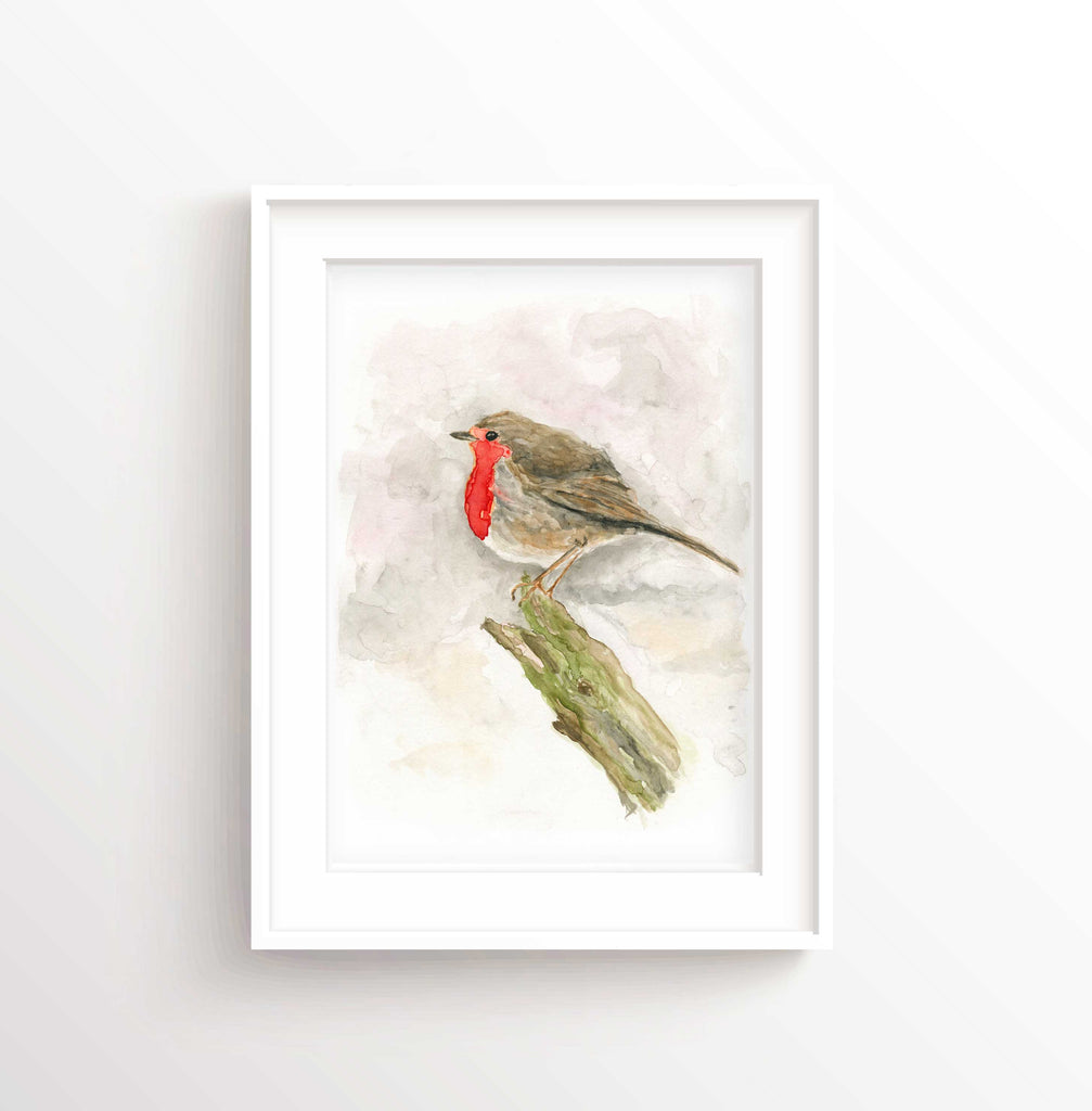 Robin RedBreast Gifts Bird Art Prints, Robin Bird Artwork, Robin Bird Art, Robin Watercolour, Robin Watercolor