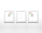 pastel rainbow nursery decor, pastel baby nursery decor, pastel pink nursery decor, nursery pastel wall decor, cute art