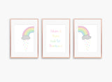 pastel nursery decor, rainbow nursery wall art, rainbow wall art, rainbow pictures, pastel rainbow nursery decor