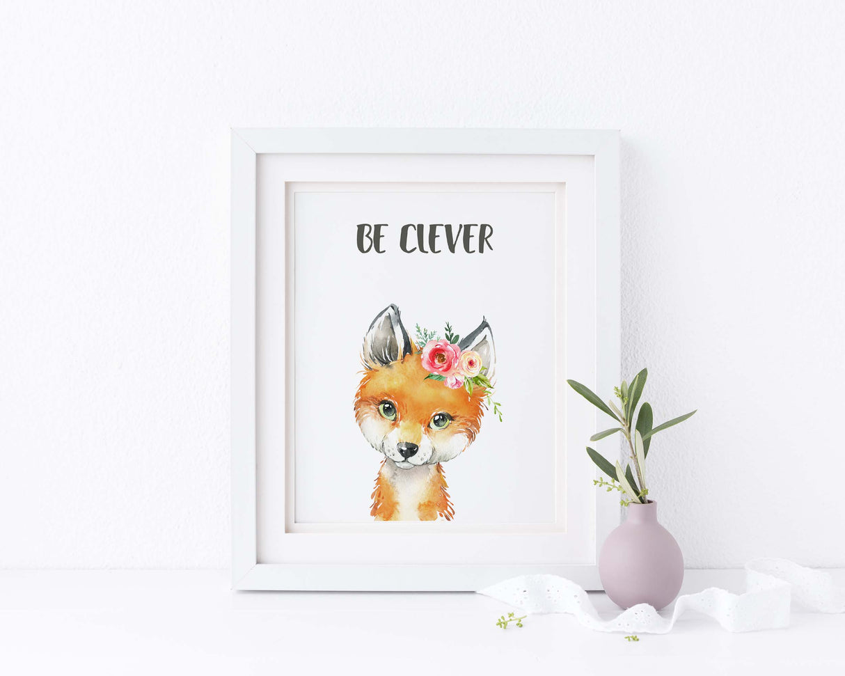 watercolour nursery animal prints, watercolour nursery room art, watercolour baby nursery prints, personalised kids art