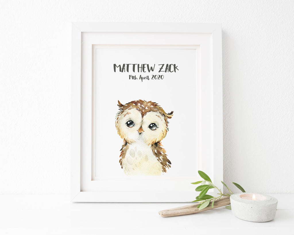 woodland animal pictures, owl room decor, owl wall decor, owl home decor, owl nursery wall decor, owl wall art