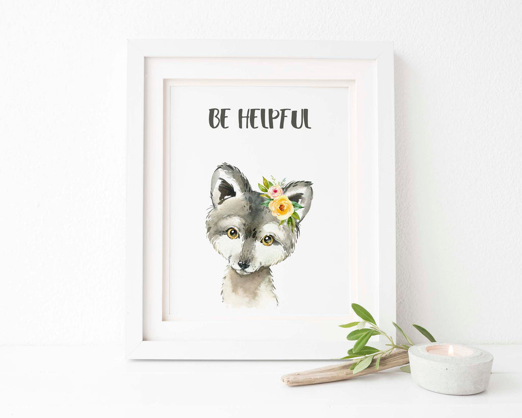 personalised baby picture, watercolour woodland animal prints, watercolour woodland art, custom baby prints