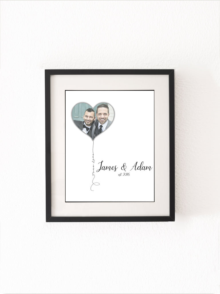 CouplePrint - wedding gift for two grooms, engagement gifts for gay couples, mr & mr wedding gifts uk, gay couple gifts uk, Engagement Gifts For Couples, Personalised Wedding Gifts, Photo Gifts