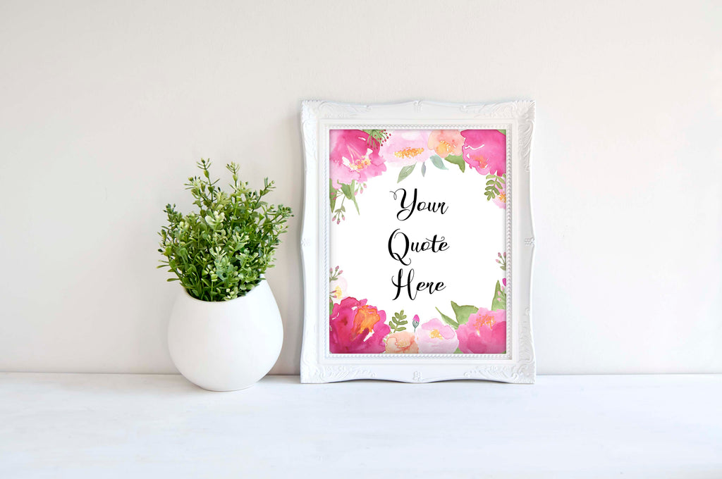 Personalised Quote Gifts, Personalised Quote Poster, Your Message Here Print