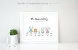 Personalised Family Wall Art UK, Custom Family Prints UK, Family Gifts, Christmas Family Print, Festive Prints, Christmas Gifts for Family