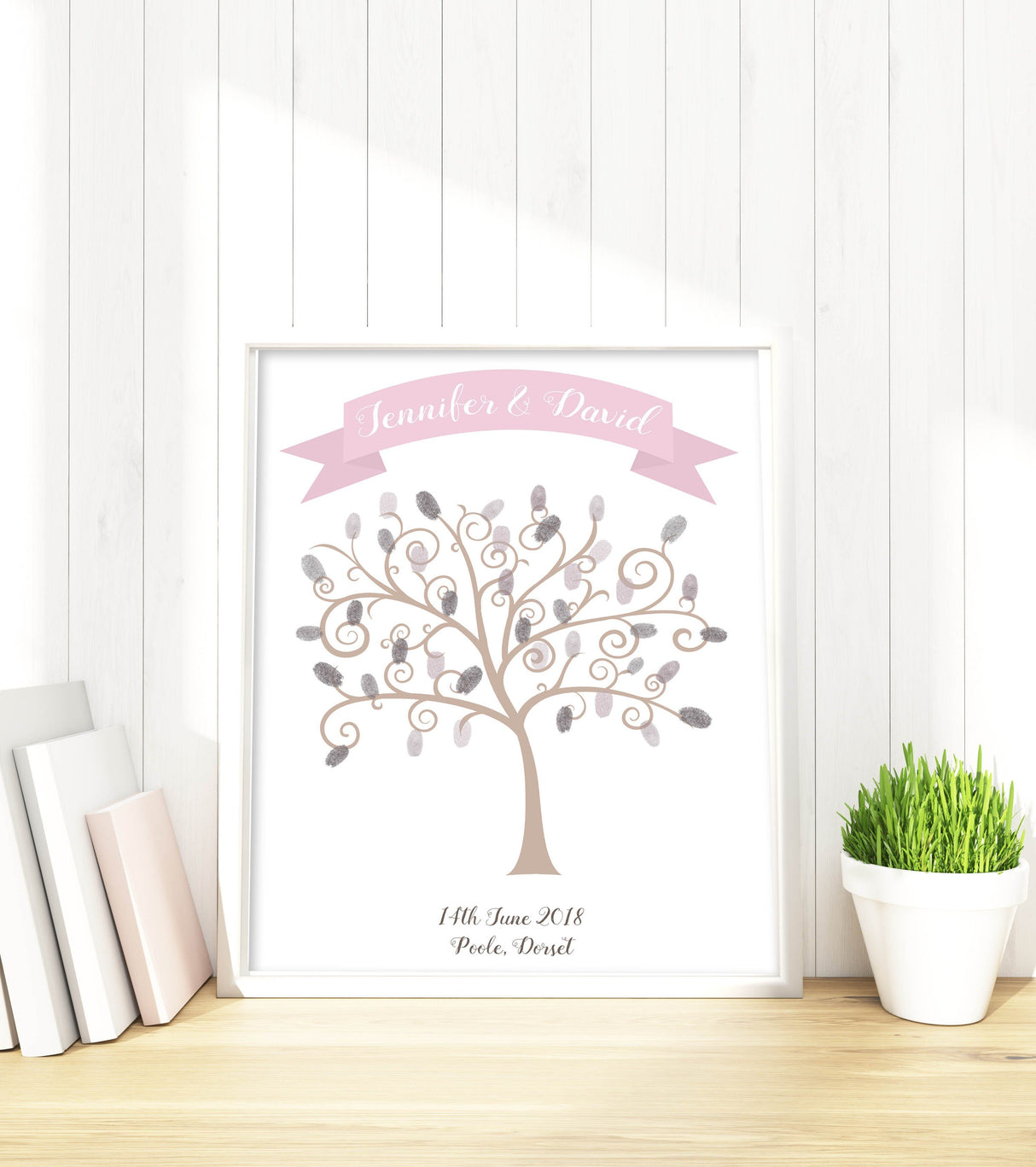 Fingerprint Tree Print - Wedding Fingerprint Tree Print, Wedding Tree Guest Book Alternative, Wedding Thumbprint Tree, Wedding Fingerprint Tree Kit, Non Traditional Guest Book Ideas