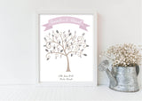 Fingerprint Tree Print - Wedding Fingerprint Tree Print, Wedding Tree Guest Book Alternative, Wedding Thumbprint Tree, fingerprint tree uk, birthday fingerprint tree, fingerprint guest book uk, personalized fingerprint tree