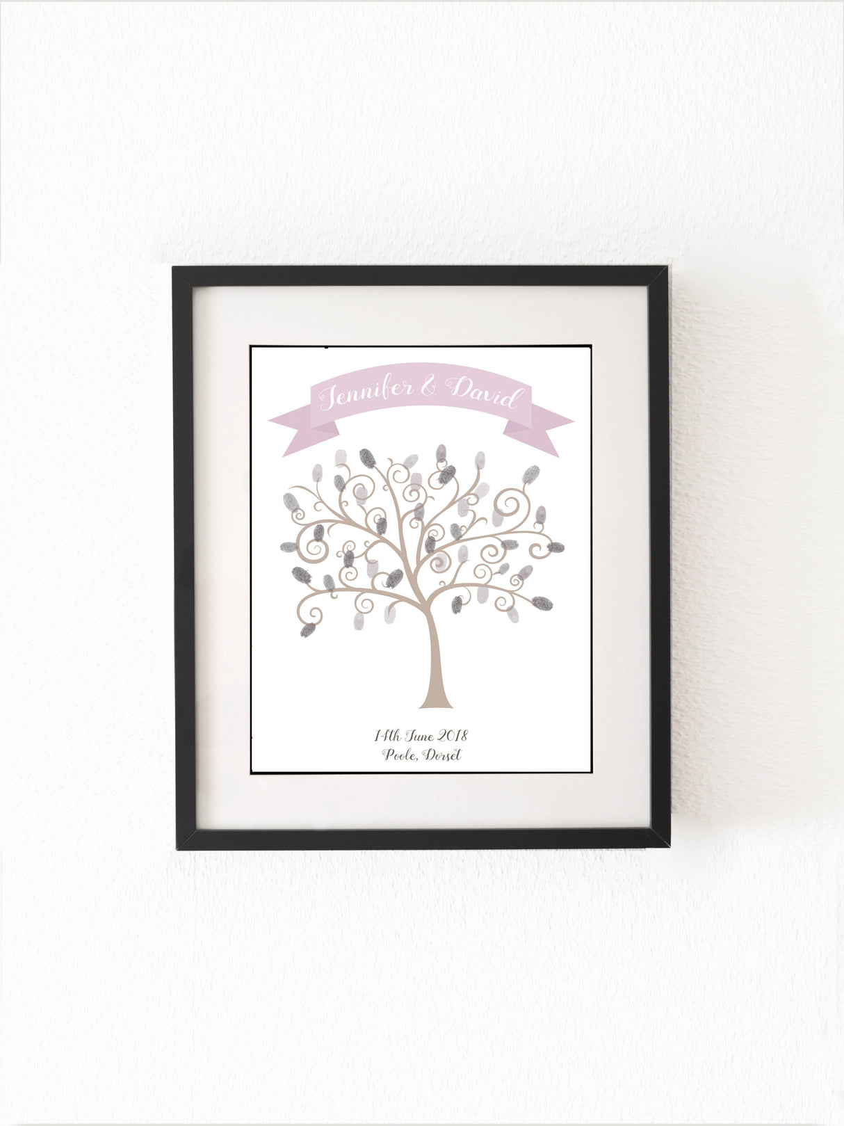 Fingerprint Tree Print - Wedding Tree Guest Book Alternative, Wedding Tree Fingerprint, Wedding Thumbprint Tree