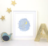 Nursery Prints - Moon Nursery Art - Shoot For The Moon Print - Inspirational Nursery Quote