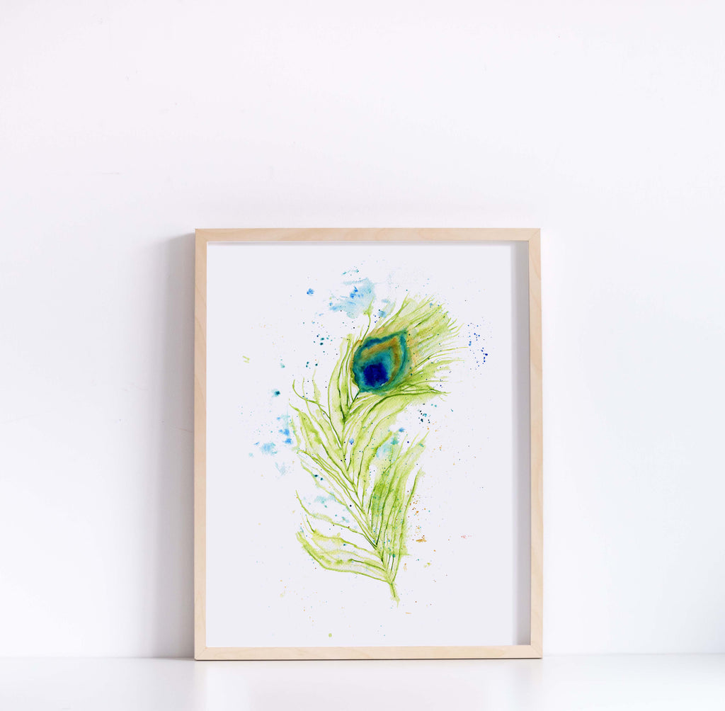peacock feather drawing, peacock feather wall painting, peacock feather wall print, peacock love, turqouise wall art