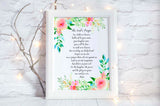 The Lord's Prayer Poster, Scripture Wall Art, Religious Wall Art